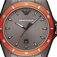 Emporio Armani Sigma Quartz Grey Dial Grey Steel Strap Watch For Men - AR11178