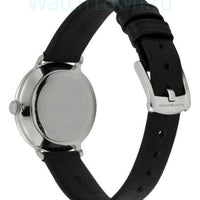 Emporio Armani Modern White Dial Black Leather Strap Watch For Women - AR11159