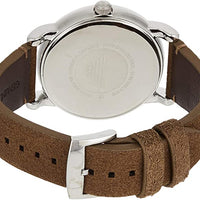 Emporio Armani Luigi Quartz Gray Dial Brown Leather Strap Watch For Men - AR11070