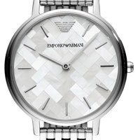 Emporio Armani Mother of Pearl Dial Silver Steel Strap Watch For Women - AR11112