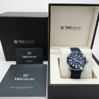 Tag Heuer Aquaracer Blue Dial Blue Rubber Strap Watch for Men - WAY111C.FT6155