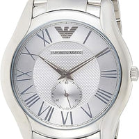 Emporio Armani Dress Quartz Silver Dial Silver Steel Strap Watch For Men - AR11084