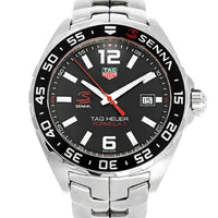 Tag Heuer Formula 1 Senna Limited Edition Black Dial Silver Steel Strap Watch for Men - WAZ1012.BA0883