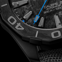 Tag Heuer Aquaracer Calibre 5 Black Nylon Strap Carbon Dial Watch for Men -  WBD218C.FC6447