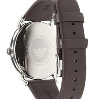 Emporio Armani Kappa Quartz Black Dial Brown Leather Strap Watch For Men - AR80008