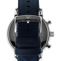 Emporio Armani Luigi Chronograph Blue Dial Blue Leather Strap Watch For Men - AR11451