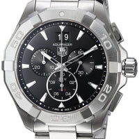 Tag Heuer Aquaracer Chronograph Black Dial Silver Steel Strap Watch for Men - CAY1110.BA0927