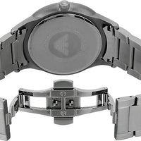 Emporio Armani Renato Quartz Grey Dial Grey Steel Strap Watch For Men - AR11120