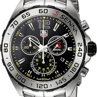 Tag Heuer Formula 1 Senna Limited Edition Chronograph Black Dial Silver Steel Strap Watch for Men - CAZ1013.BA0883