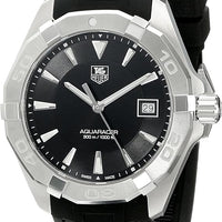 Tag Heuer Aquaracer Caliber 5 Automatic Black Dial Black Rubber Strap Watch for Men - WAY2113.FT8021