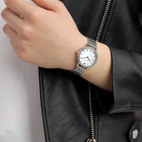 Emporio Armani Interchangeable Analog Mother of Pearl Dial Silver Steel Strap Watch For Women - AR80020