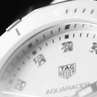 Tag Heuer Aquaracer Diamonds White Dial Two Tone Steel Strap Watch for Women - WAY131D.BA0914