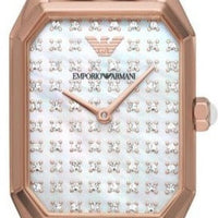 Emporio Armani Gioia Quartz Mother of Pearl Dial Rose Gold Steel Strap Watch For Women - AR11389