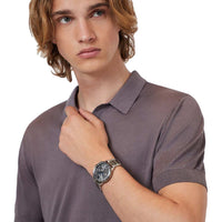 Emporio Armani Chronograph Grey Dial Two Tone Steel Strap Watch For Men - AR11391