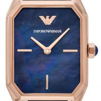 Emporio Armani Gioia Quartz Mother of Pearl Blue Dial Blue Leather Strap Watch For Women - AR11426