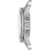 Emporio Armani Diver Chronograph Green Dial Silver Steel Strap Watch For Men - AR11500