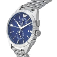 Emporio Armani Claudio Chronograph Blue Dial Silver Steel Strap Watch For Men - AR11541