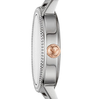 Emporio Armani Interchangeable Analog Mother of Pearl Dial Silver Steel Strap Watch For Women - AR80020
