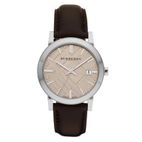 Burberry Men's Watch The City Check Champagne Black BU9011