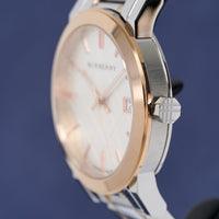 Burberry Unisex Watch The City 38mm Two Tone Rose Gold BU9006