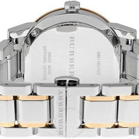 Burberry Ladies Watch Diamond Check Stamped 34mm Two Tone Rose Gold BU9127