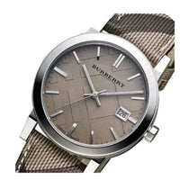 Burberry Ladies Watch The City 34mm Smoke Check Strap BU9118