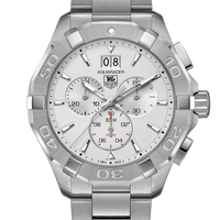 Tag Heuer Aquaracer White Dial Silver Steel Strap Watch for Men - CAY1111.BA0927