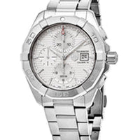 Tag Heuer Aquaracer Caliber 16 Automatic Chronograph White Dial Silver Steel Strap Watch for Men - CAY2111.BA0927