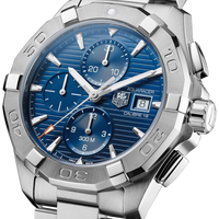 Tag Heuer Aquaracer Caliber 16 Automatic Chronograph Blue Dial Silver Steel Strap Watch for Men - CAY2112.BA0927