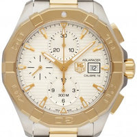 Tag Heuer Aquaracer Caliber 16 Automatic White Dial Two Tone Steel Strap Watch for Men - CAY2121.BB0923