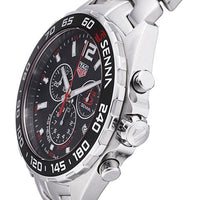 Tag Heuer Senna Chronograph Special Edition Black Dial Silver Steel Strap Watch for Men - CAZ1015.BA0883