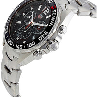 Tag Heuer Senna Chronograph Special Edition Black Dial Silver Steel Strap Watch for Men - CAZ1015.BA0883