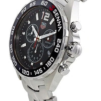 Tag Heuer Senna Chronograph Special Edition Black Dial Silver Steel Strap Watch for Men - CAZ1015.BA0883