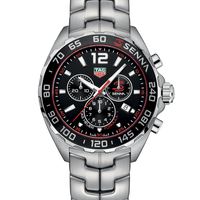 Tag Heuer Senna Chronograph Special Edition Black Dial Silver Steel Strap Watch for Men - CAZ1015.BA0883