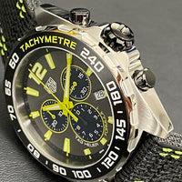 Tag Heuer Formula 1 Chronograph Grey Dial Black Nylon Strap Watch for Men - CAZ101AG.FC8304