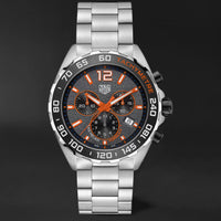 Tag Heuer Formula 1 Chronograph Ceramic Black Dial Silver Steel Strap Watch for Men - CAZ101AH.BA0842