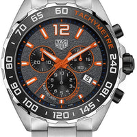 Tag Heuer Formula 1 Chronograph Ceramic Black Dial Silver Steel Strap Watch for Men - CAZ101AH.BA0842