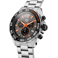 Tag Heuer Formula 1 Chronograph Ceramic Black Dial Silver Steel Strap Watch for Men - CAZ101AH.BA0842