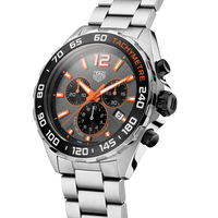 Tag Heuer Formula 1 Chronograph Ceramic Black Dial Silver Steel Strap Watch for Men - CAZ101AH.BA0842