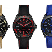 Tag Heuer Aquaracer Caliber 5 Black Dial Black Nylon Strap Watch for Men - WAY208A.FC6381