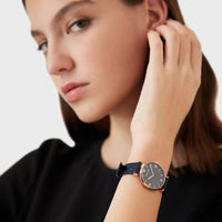 Emporio Armani Gianni T-Bar Quartz Blue Dial Blue Leather Strap Watch for Women - AR11424
