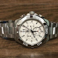 Tag Heuer Aquaracer White Dial Silver Steel Strap Watch for Men - CAY1111.BA0927
