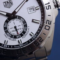Tag Heuer Formula 1  Calibre 6 Automatic White Dial Silver Steel Strap Watch for Men - WAZ2013.BA0842