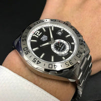 Tag Heuer Formula 1 Automatic Black Dial Silver Steel Strap Watch for Men - WAZ2012.BA0842