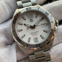 Tag Heuer Formula 1 Calibre 5 Automatic White Dial Silver Steel Strap Watch for Men - WAZ2114.BA0875