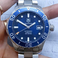 Tag Heuer Aquaracer Caliber 5 Automatic Blue Dial Silver Steel Strap Watch for Men - WAN2111.BA0822