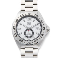 Tag Heuer Formula 1  Calibre 6 Automatic White Dial Silver Steel Strap Watch for Men - WAZ2013.BA0842
