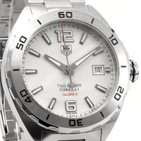 Tag Heuer Formula 1 Calibre 5 Automatic White Dial Silver Steel Strap Watch for Men - WAZ2114.BA0875