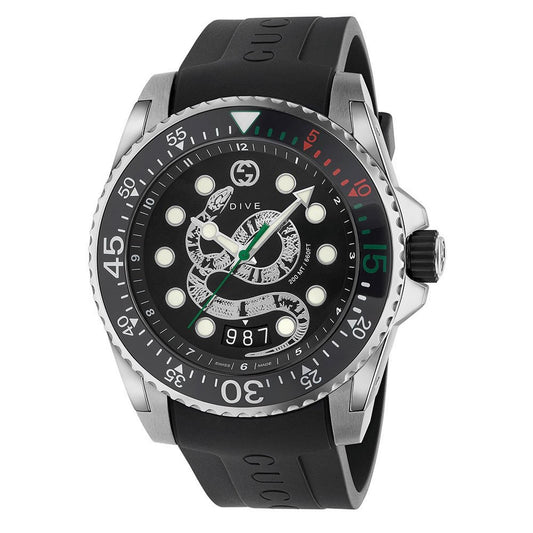 Gucci G-Timeless Kingsnake Dial Stainless Steel Men's Watch