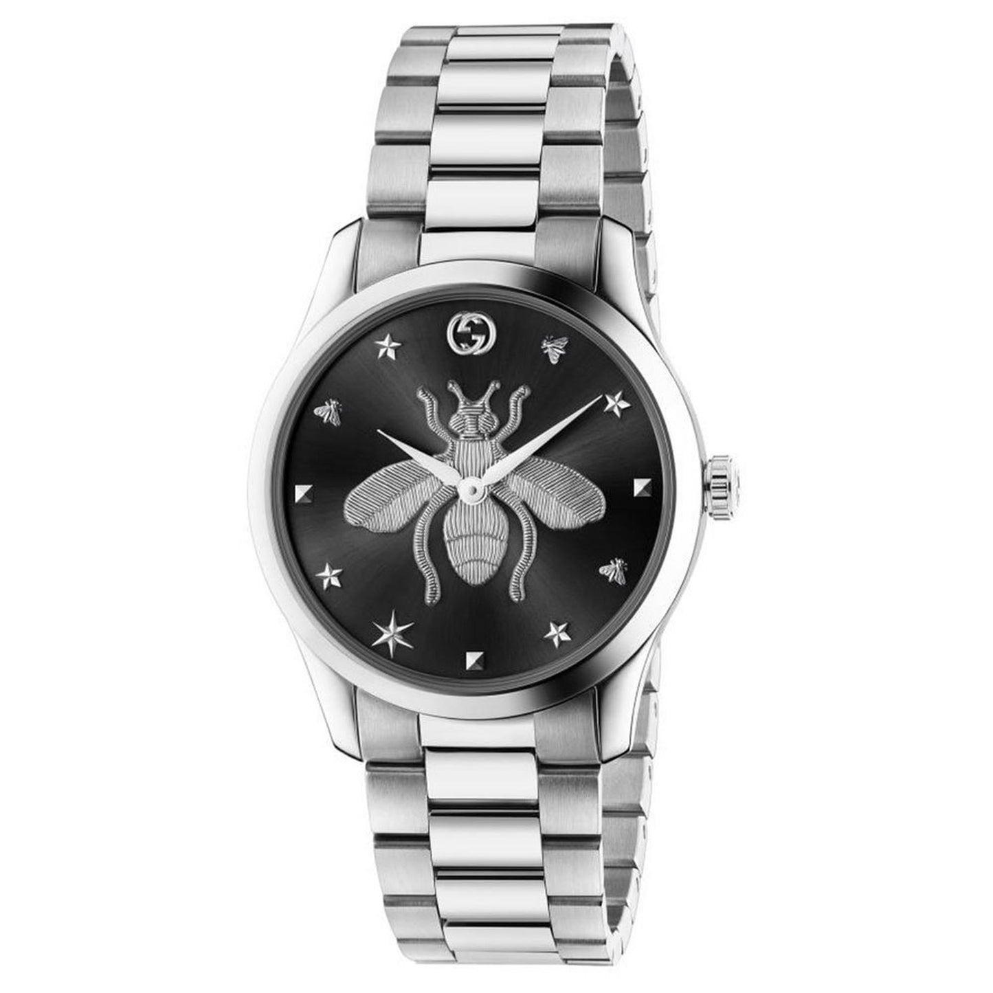Gucci G-Timeless Classic Black Dial Stainless Steel Watch